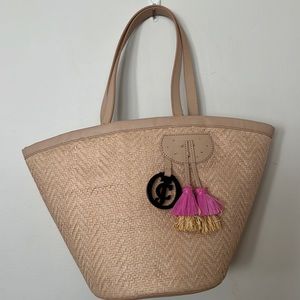 Juicy Couture North Shore Straw Lynn
Beach Tote Bag Handbag  Nwt